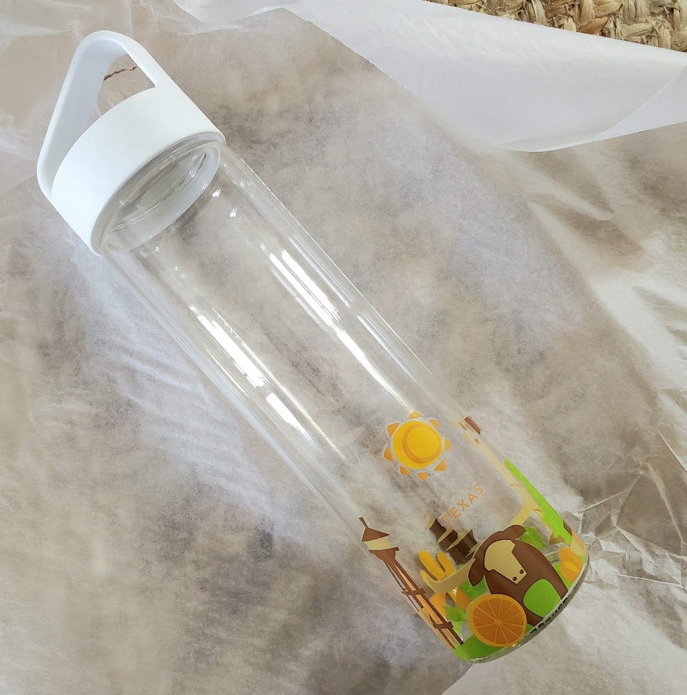 Glass Starbucks TEXAS Tumbler Water Bottle